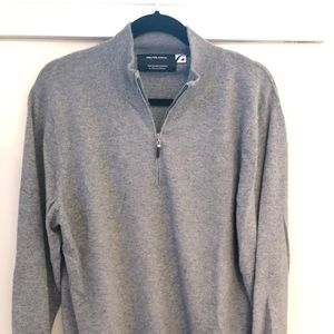 Saks Fifth Avenue Cashmere Quarter Zip Sweater